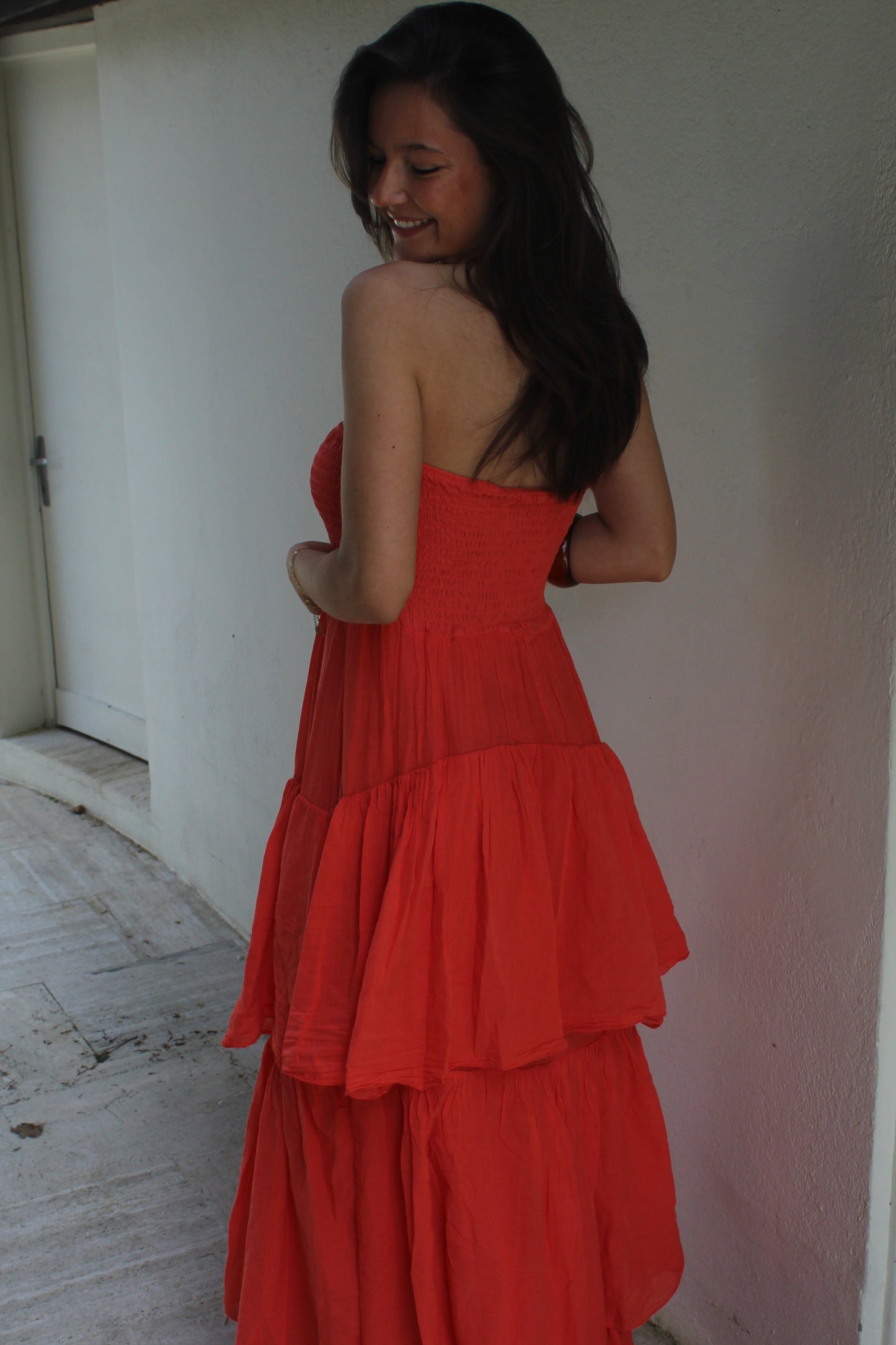 Robe orange Isaïa