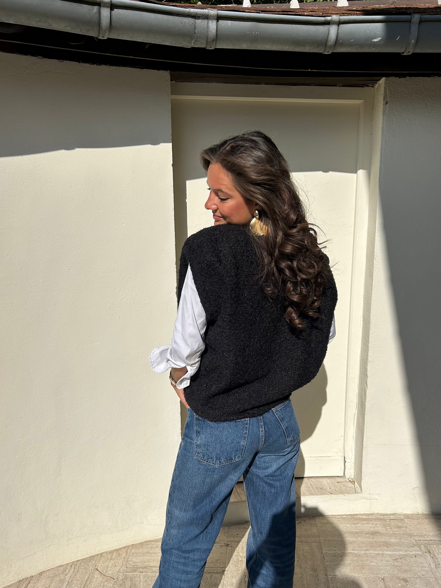 Gilet sans manche noir Nona