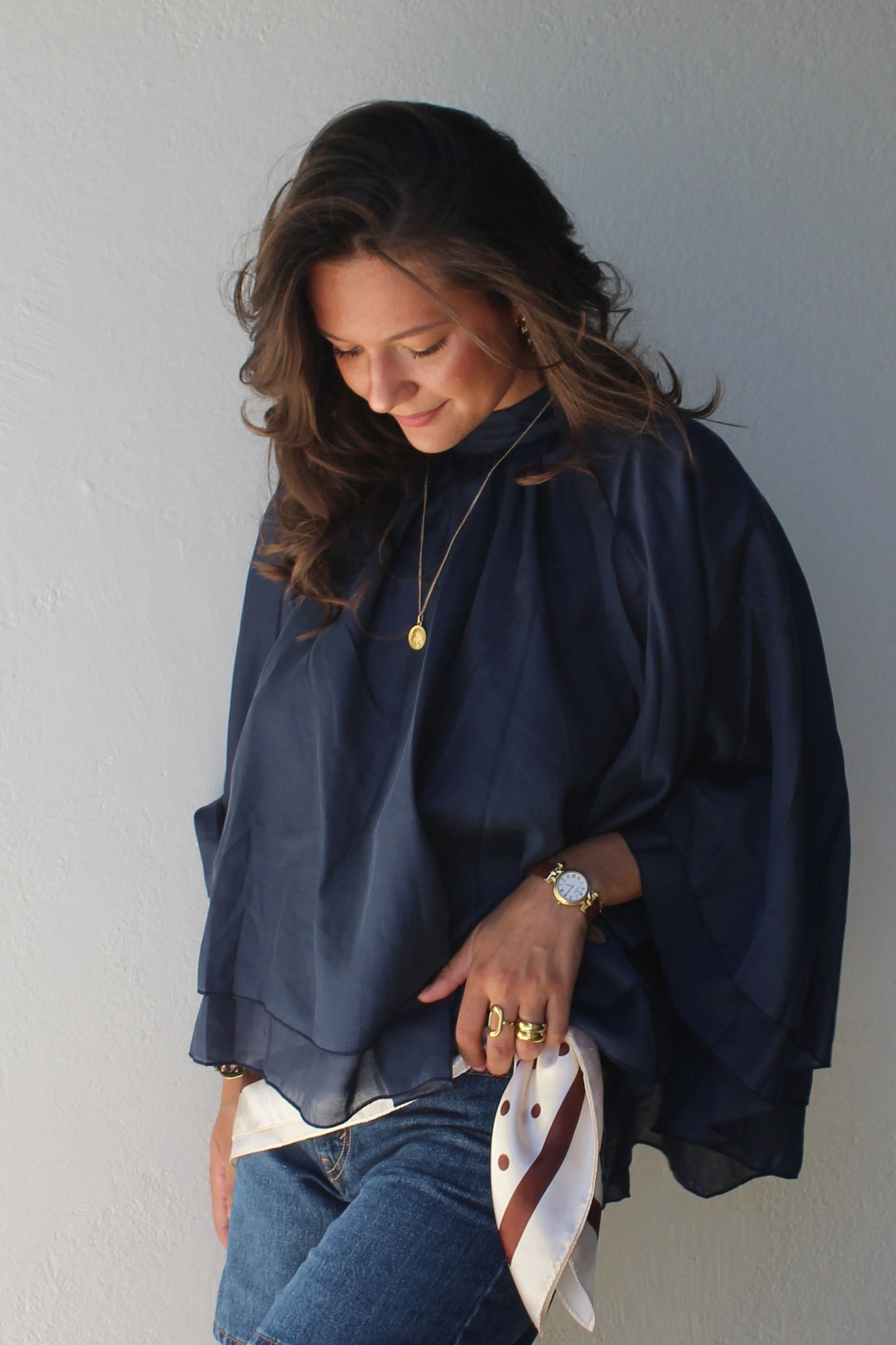 Top bleu marine Elina