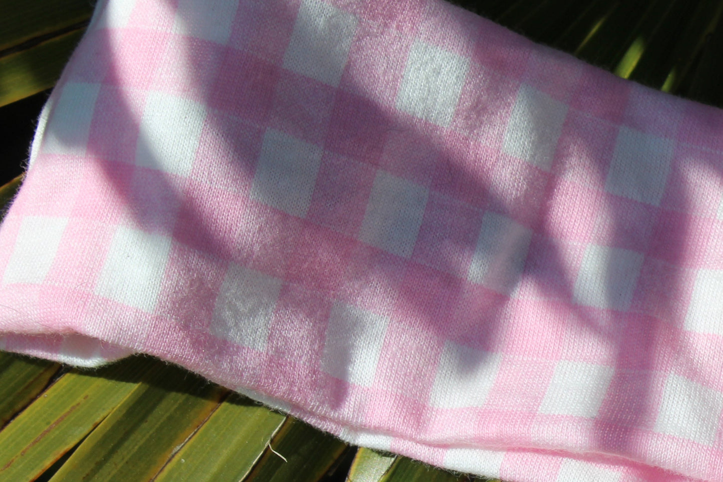 Bandeau vichy rose