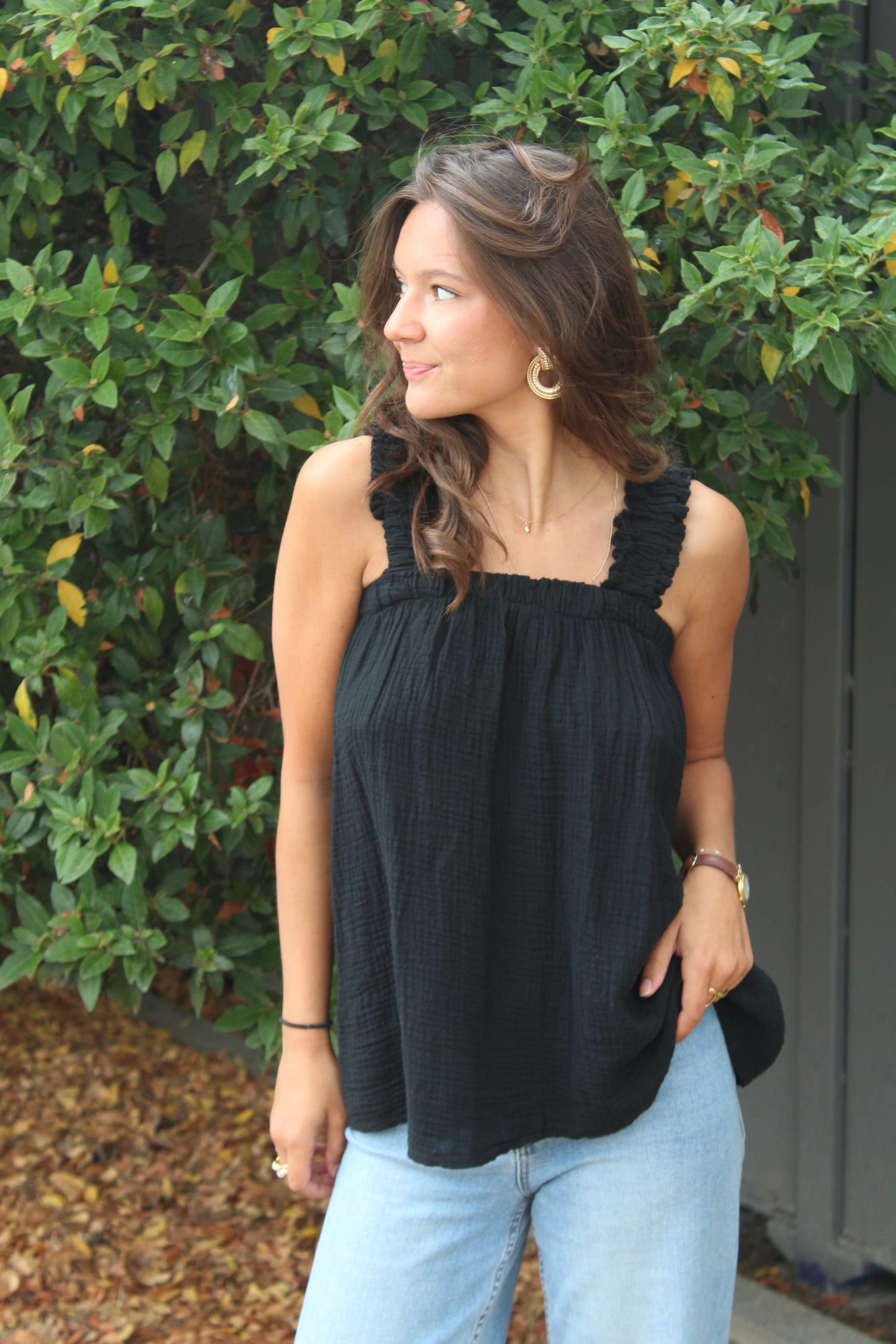 Top noir Ambre