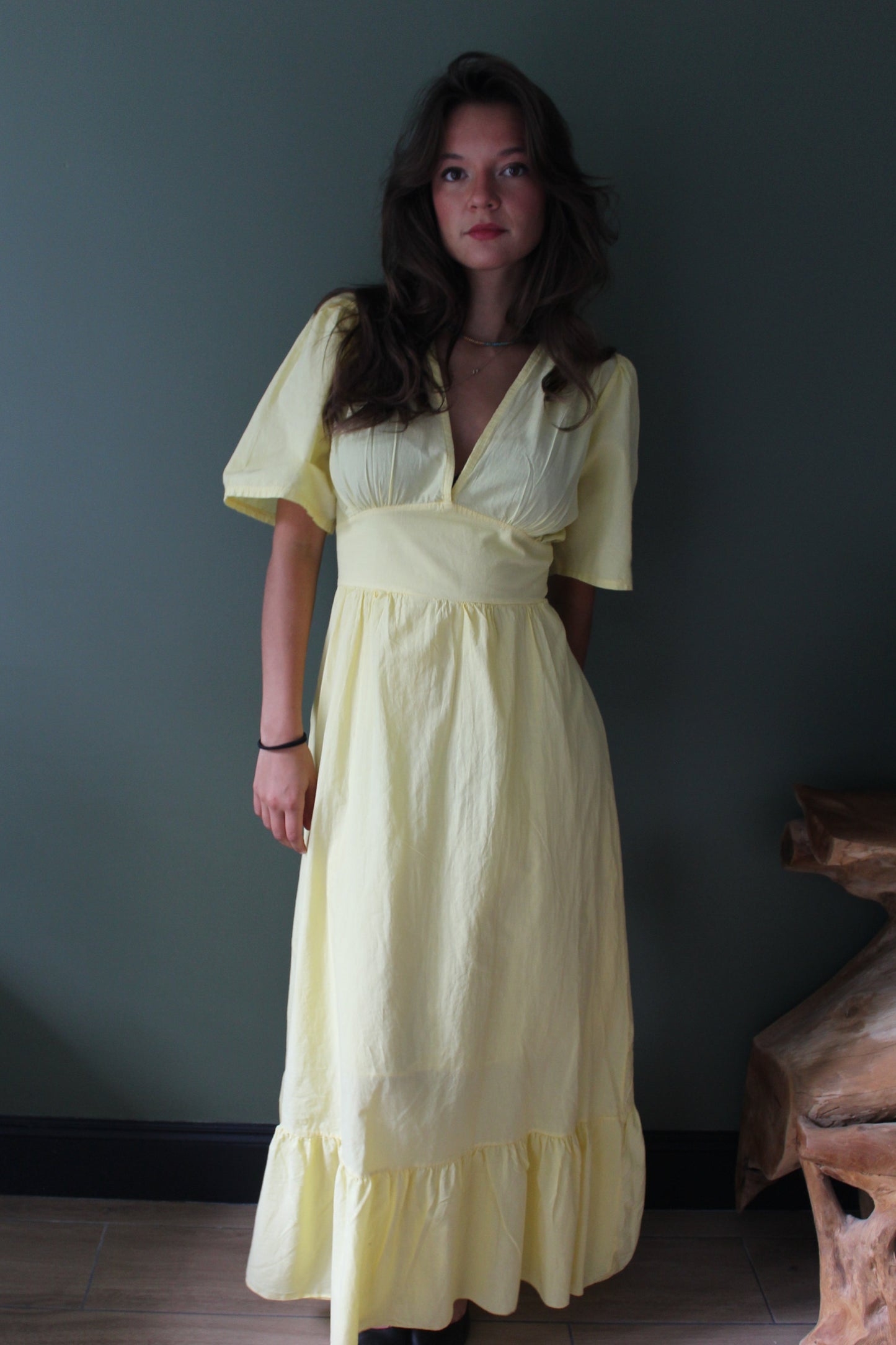 Robe jaune Ava
