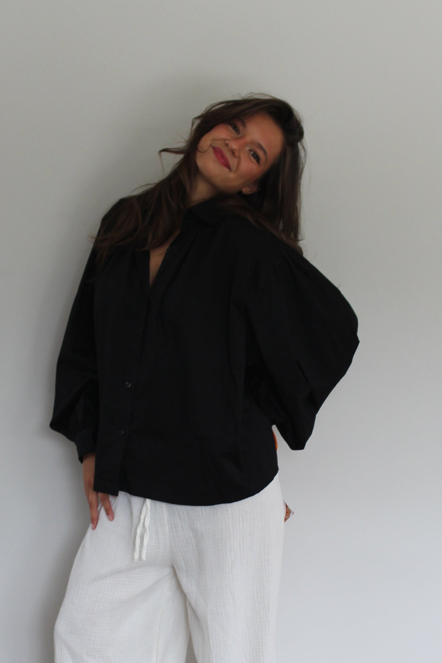 Chemise noire Aurore
