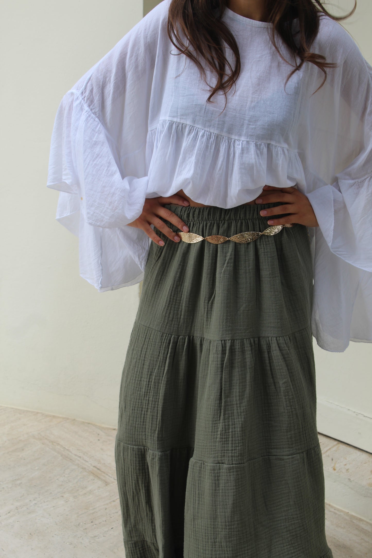Jupe kaki Alba