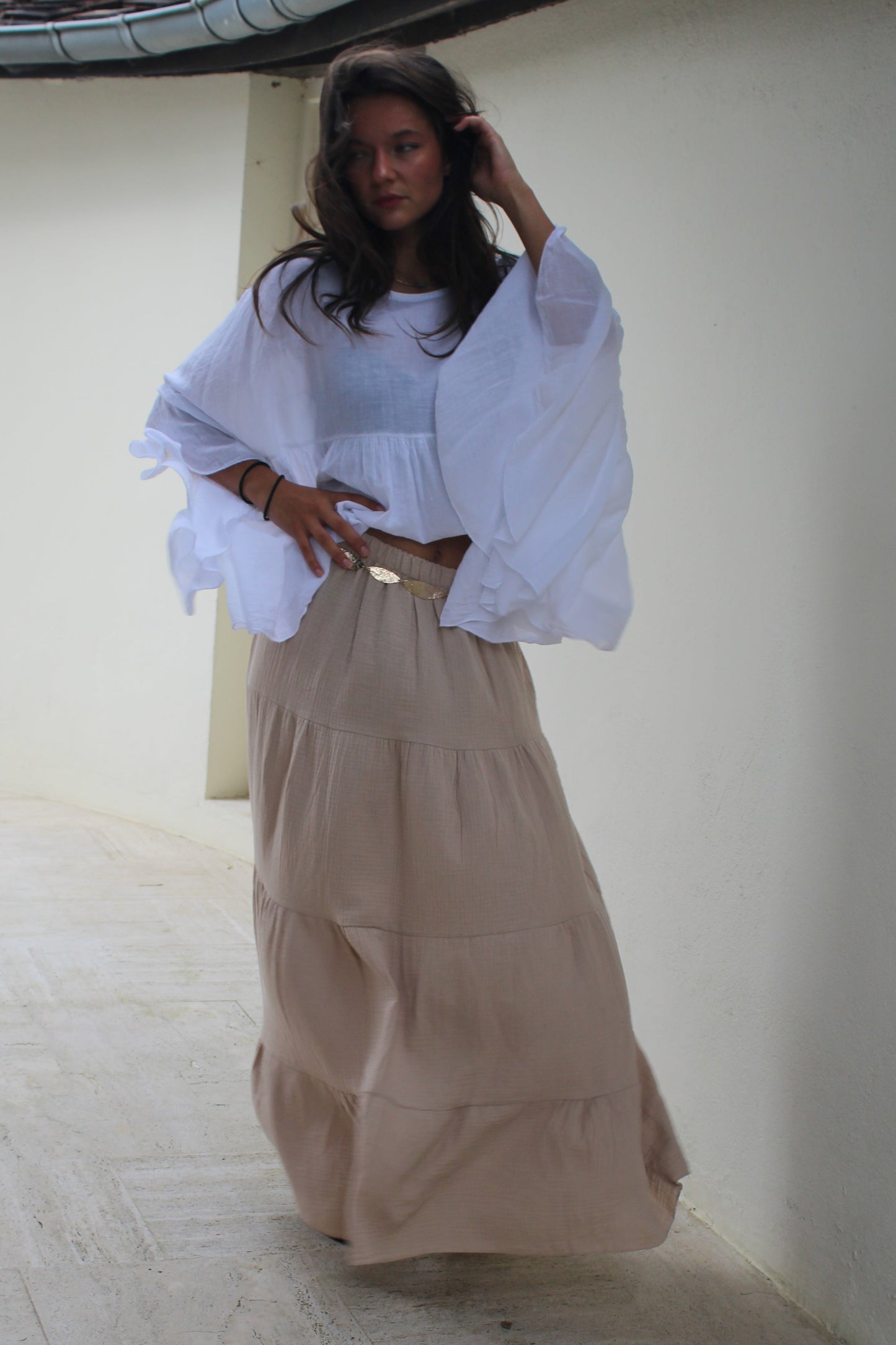 Jupe beige Alba