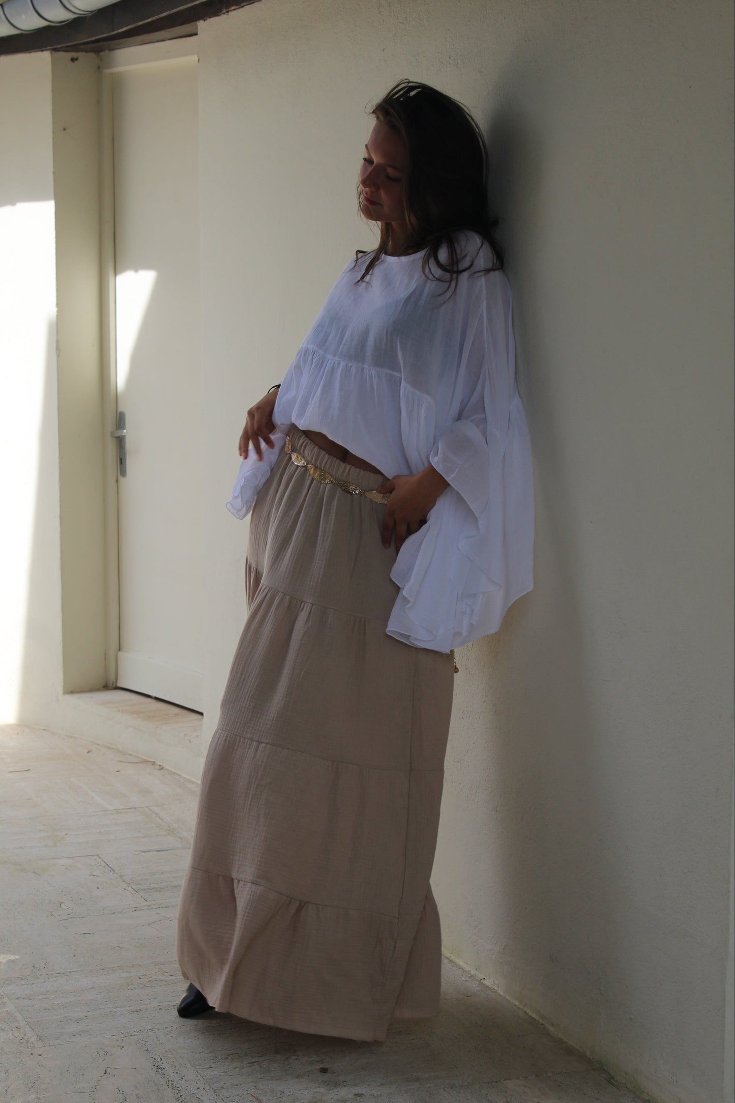 Jupe beige Alba