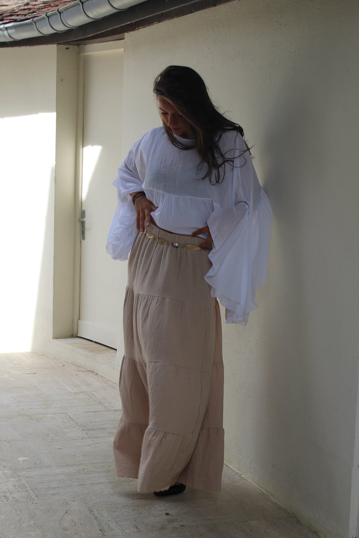 Jupe beige Alba