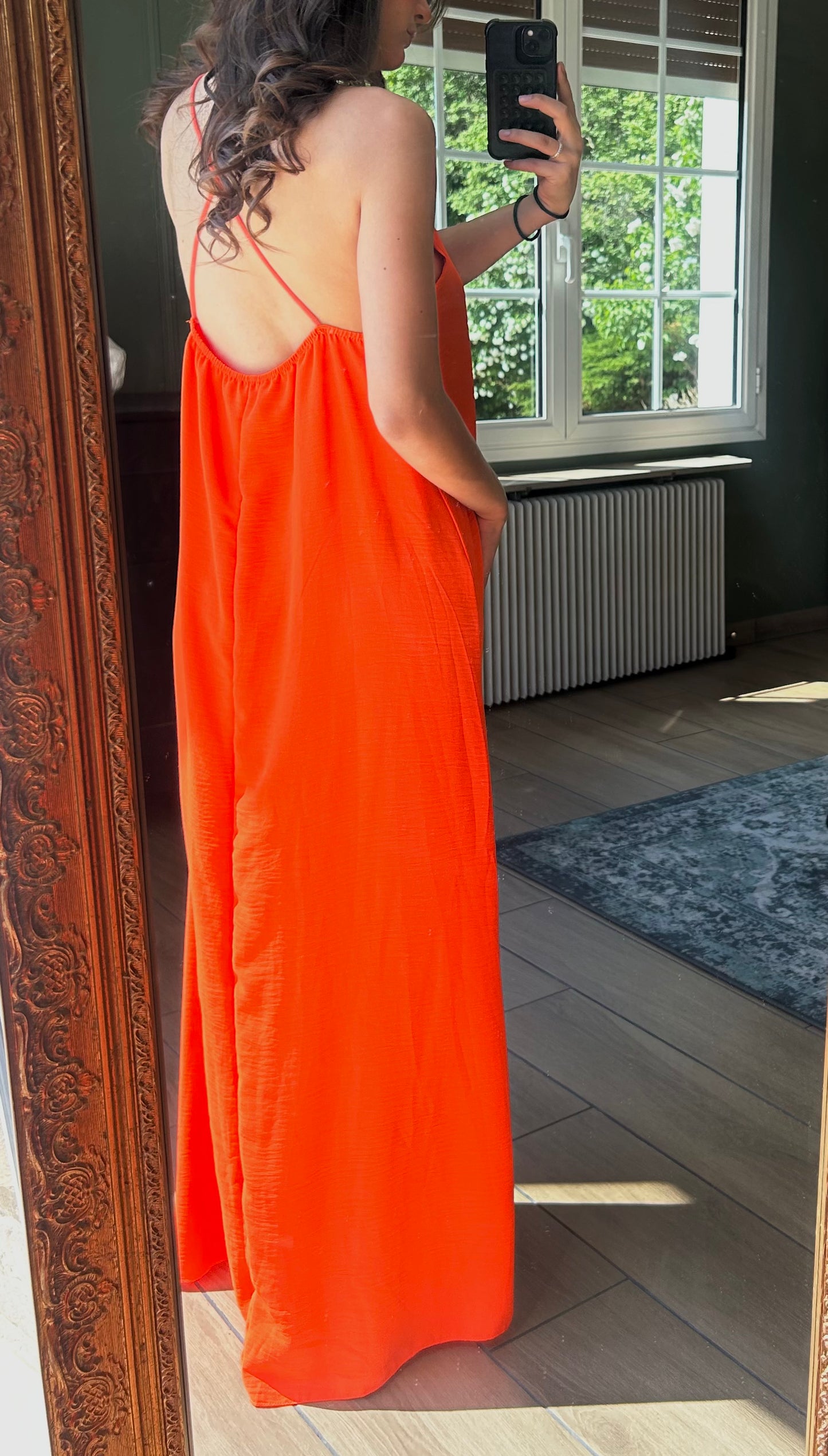 Robe longue orange