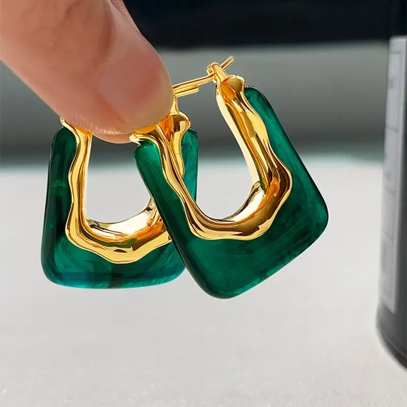 Boucle d'oreille en résine