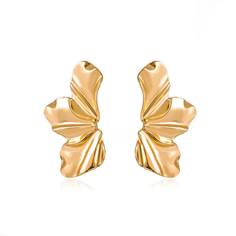Boucle d'oreille demi-fleur