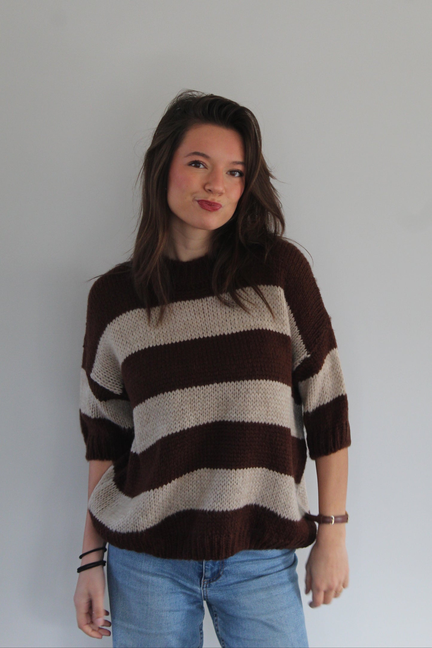 Pull marron Nanou