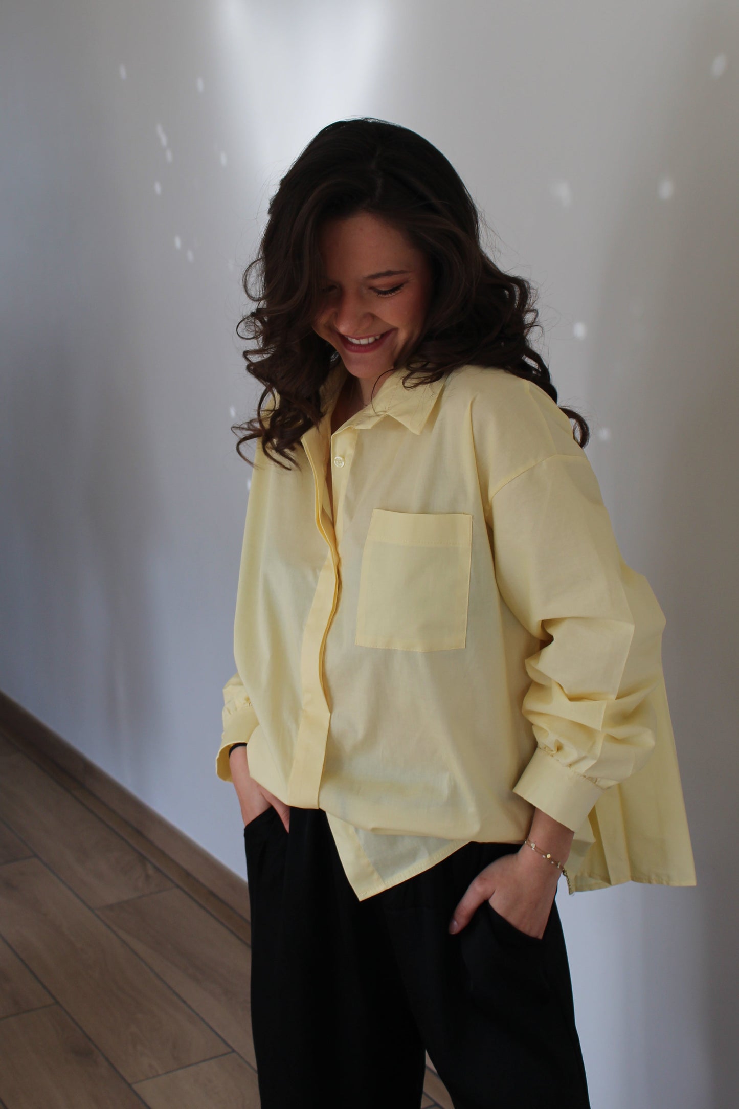 Chemise jaune clair Solène