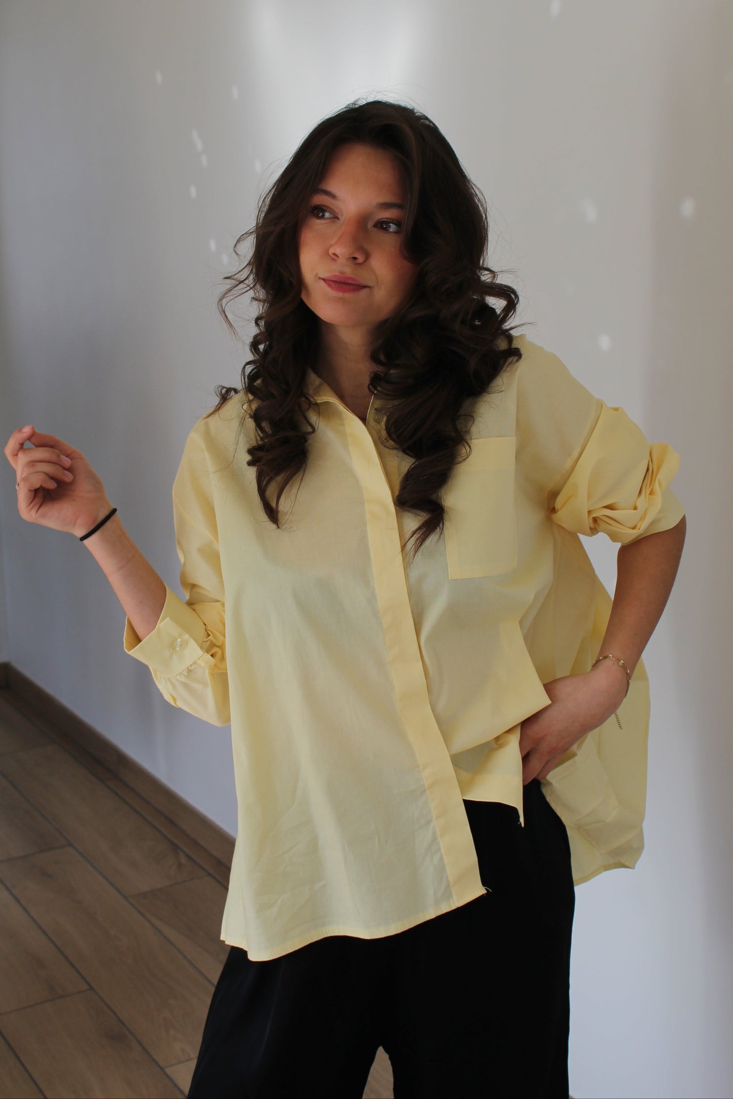 Chemise jaune clair Solène