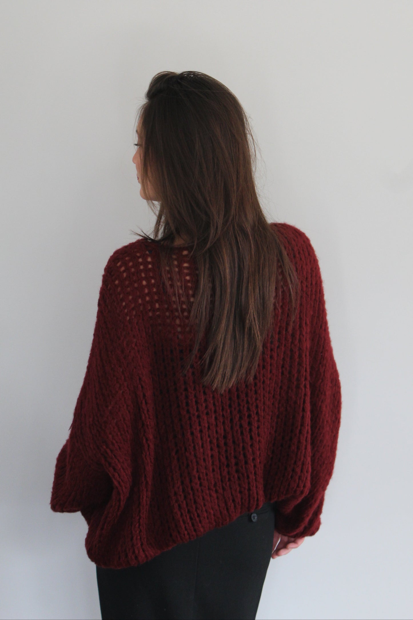 Pull bordeaux Alba
