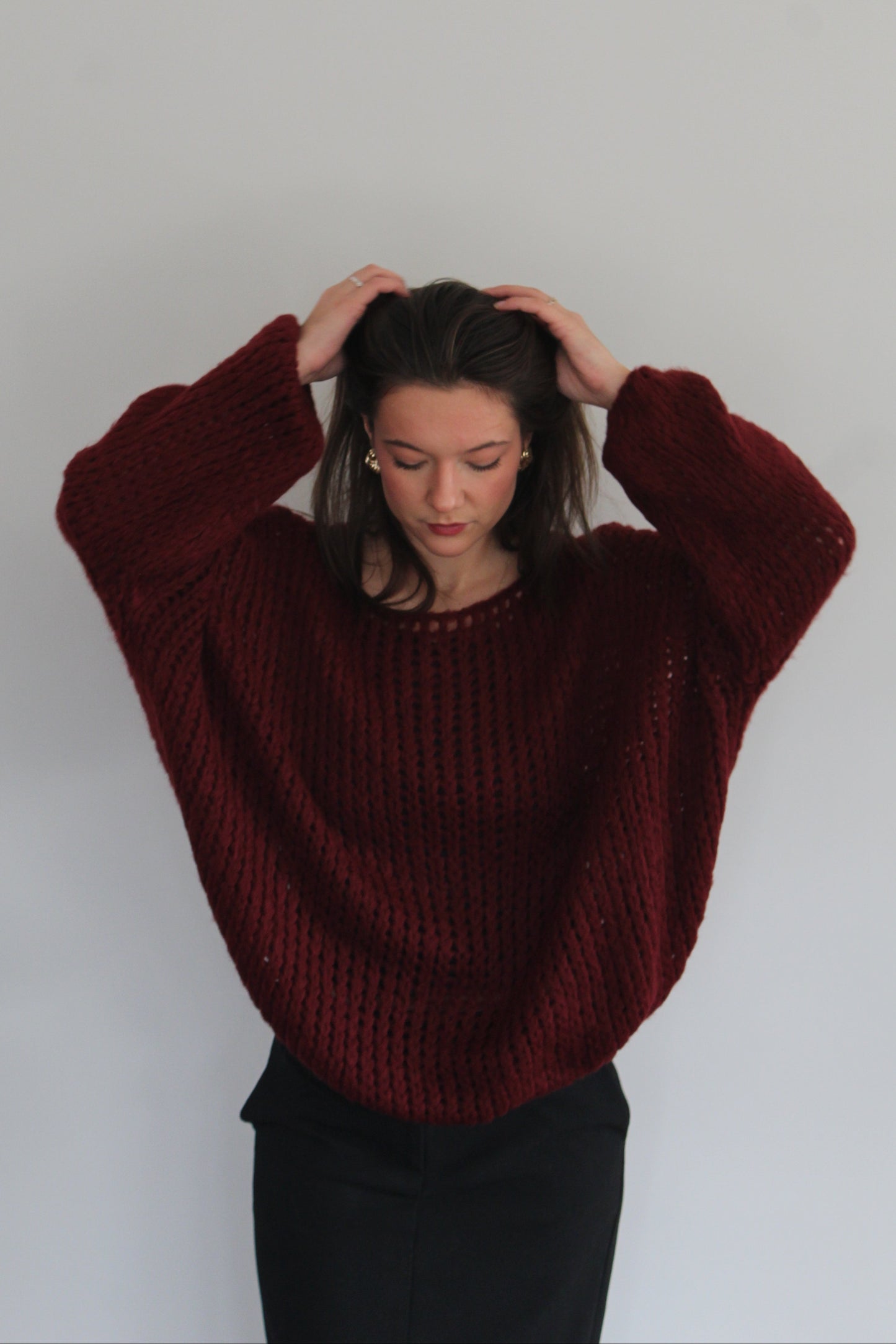 Pull bordeaux Alba