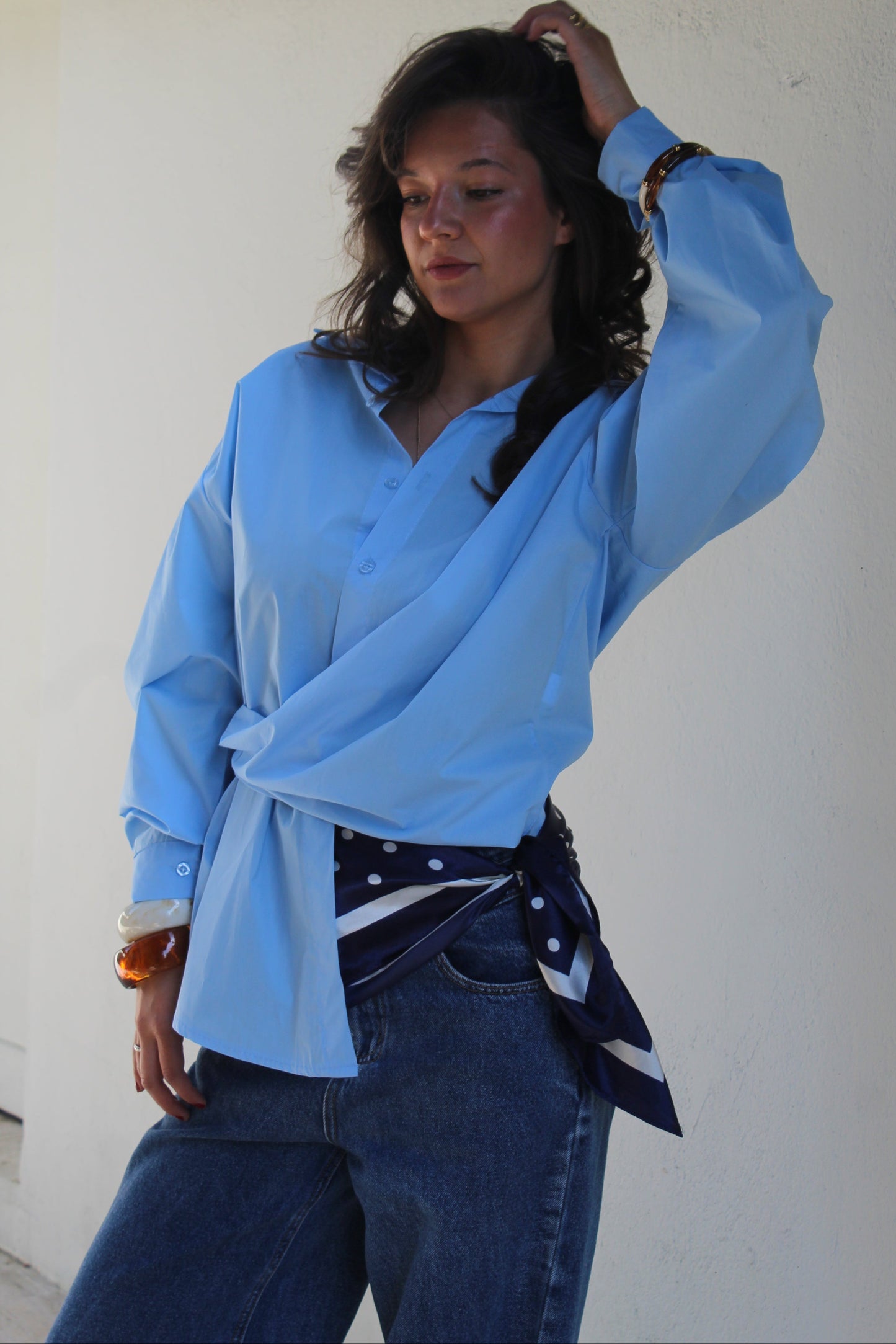 Chemise bleue Luna