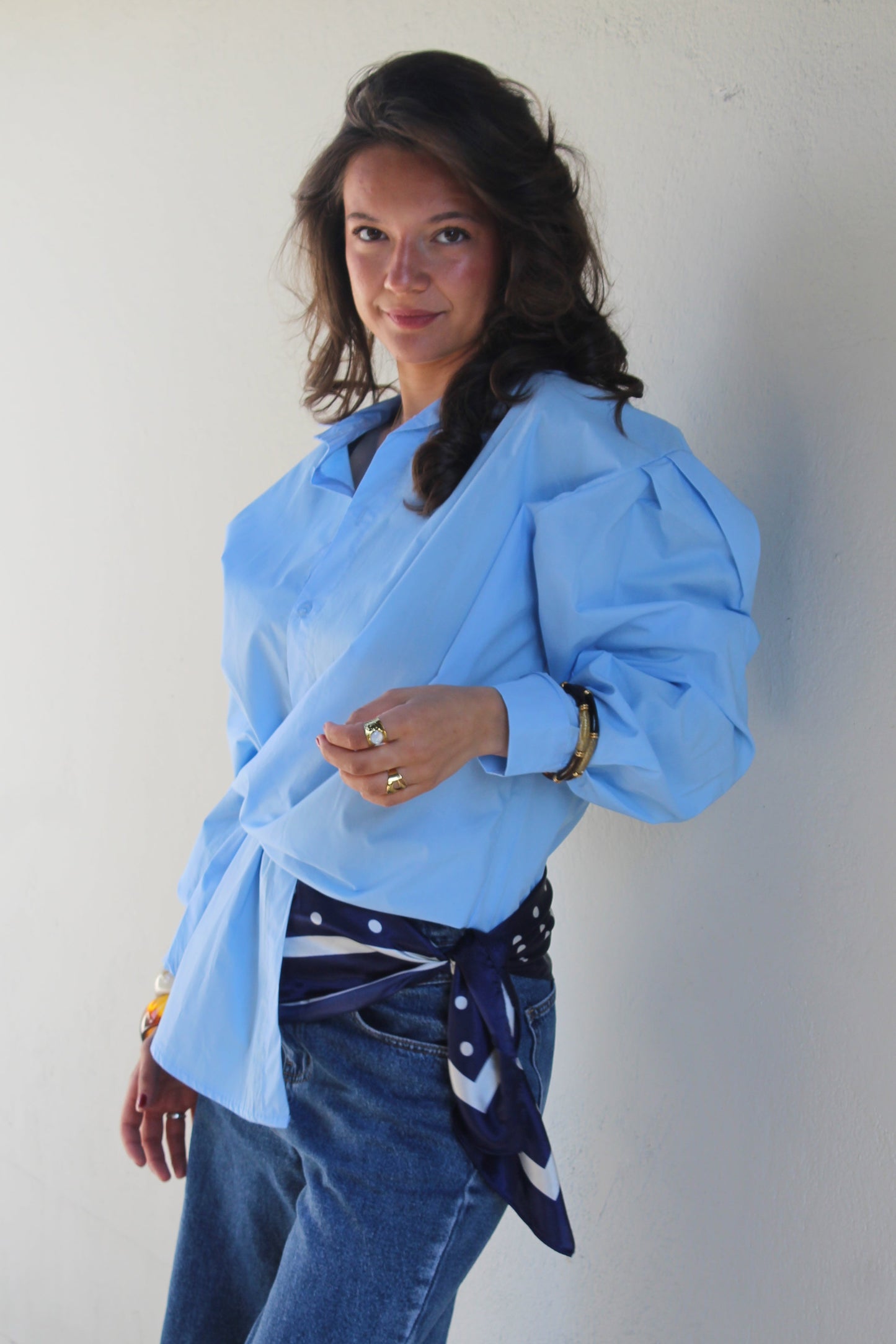 Chemise bleue Luna