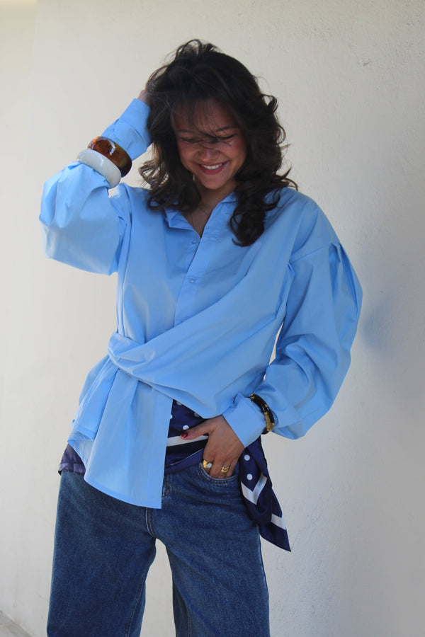 Chemise bleue Luna