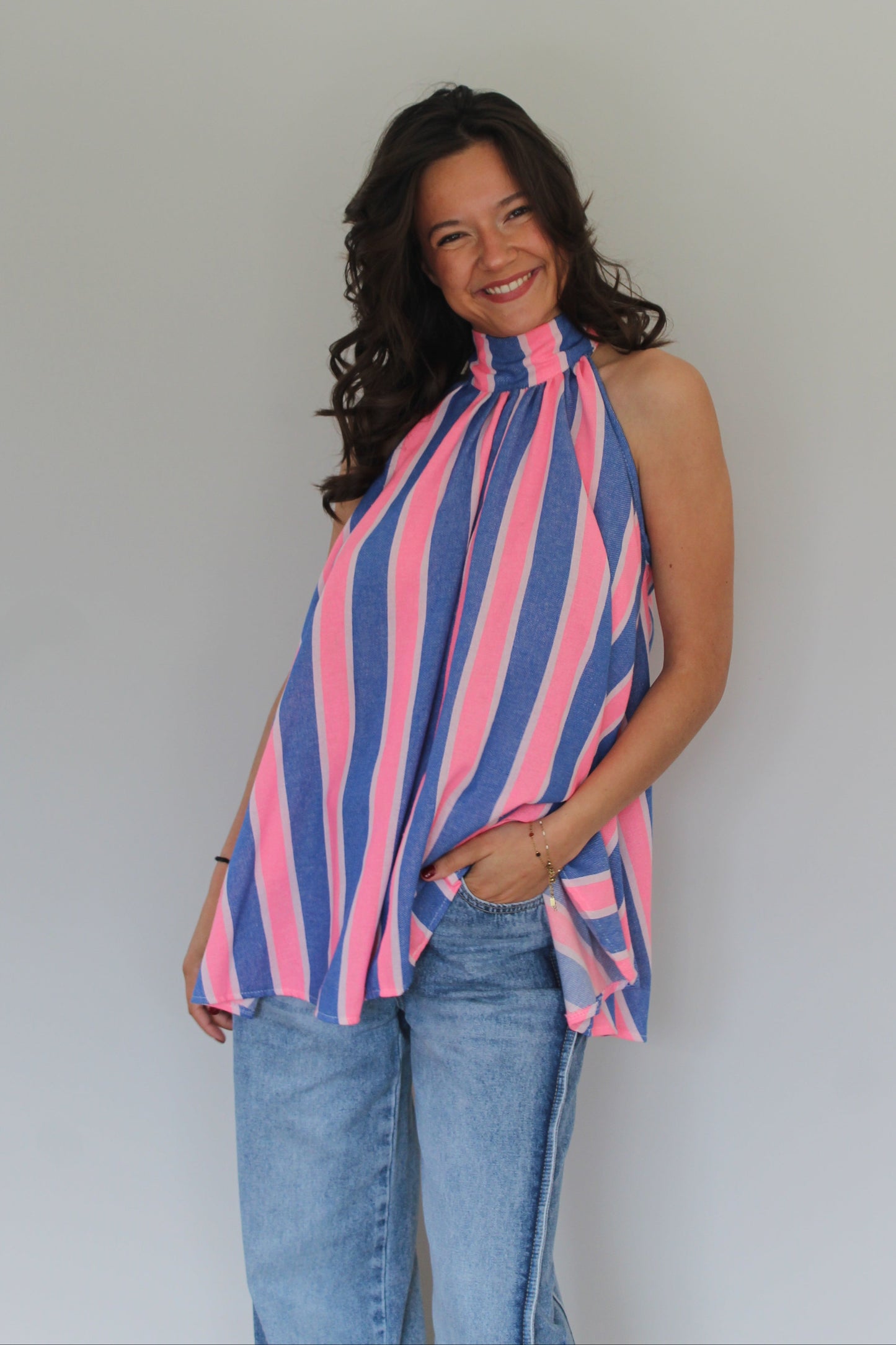 Top bleue Rosalie