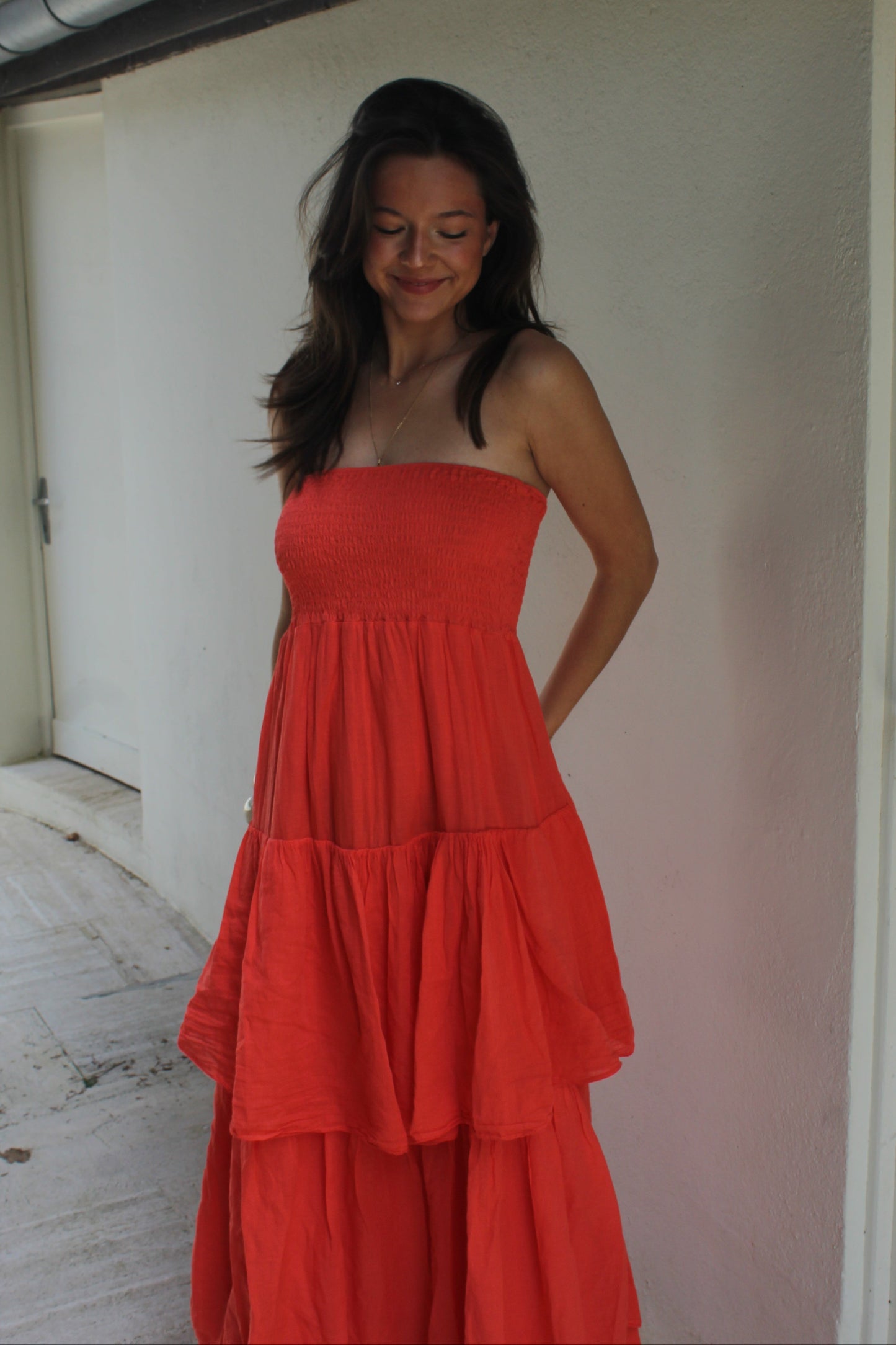 Robe orange Isaïa