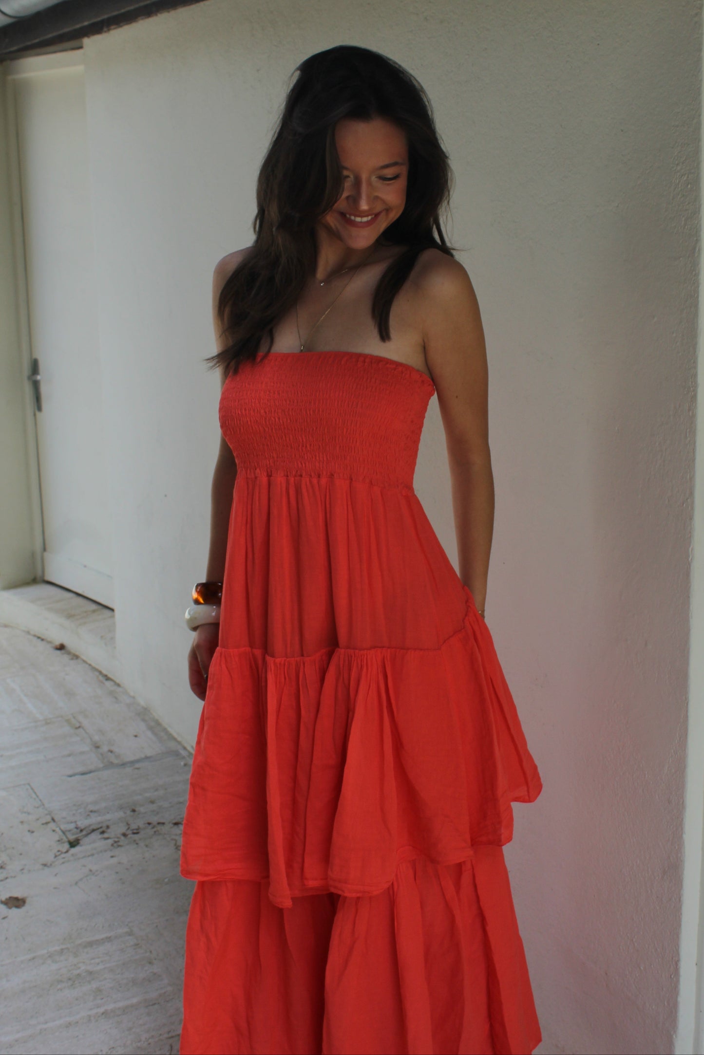 Robe orange Isaïa