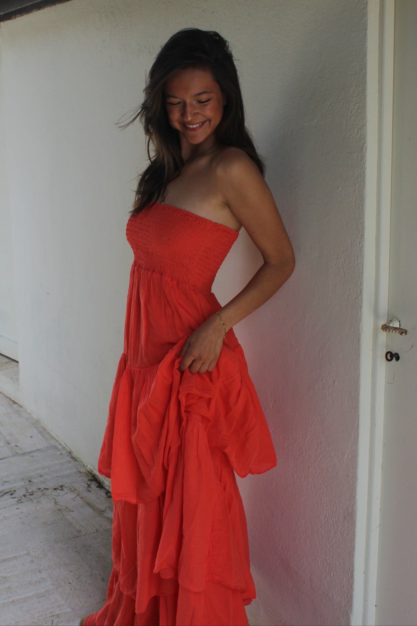 Robe orange Isaïa