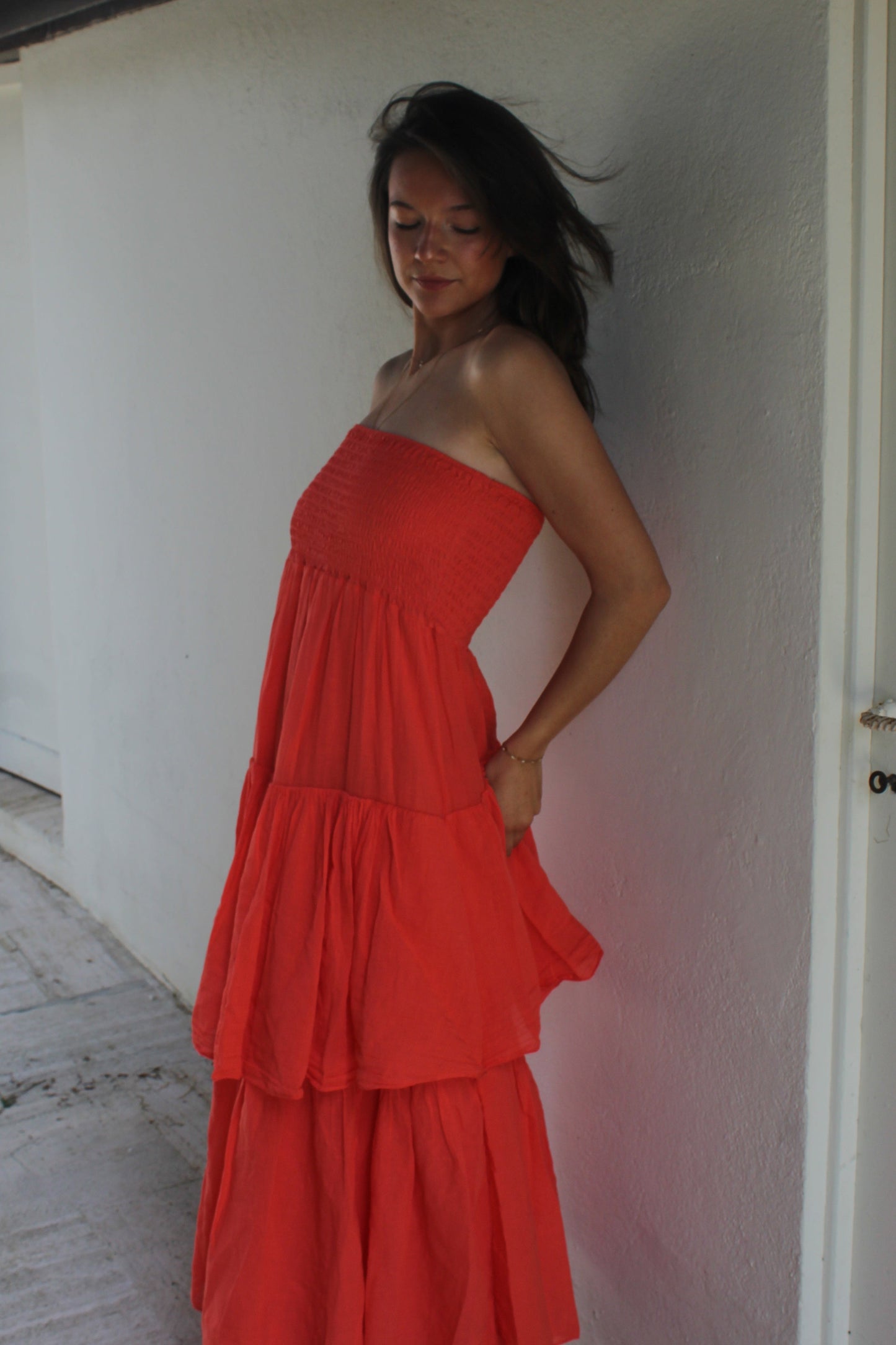 Robe orange Isaïa