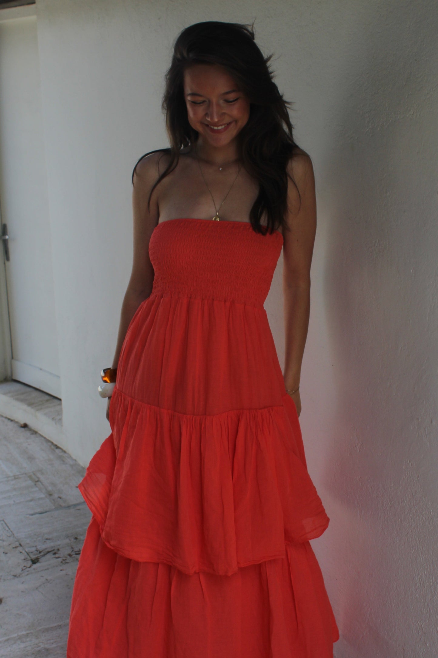 Robe orange Isaïa
