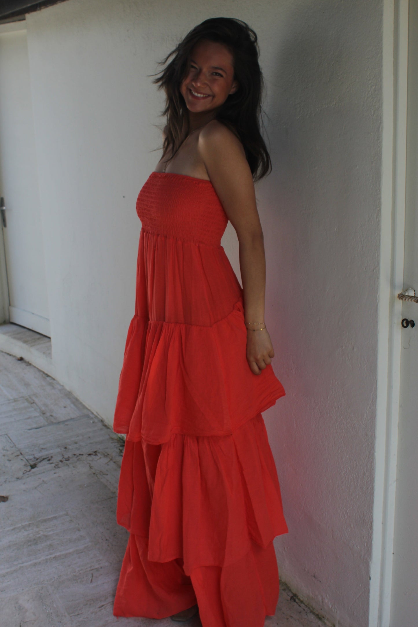 Robe orange Isaïa