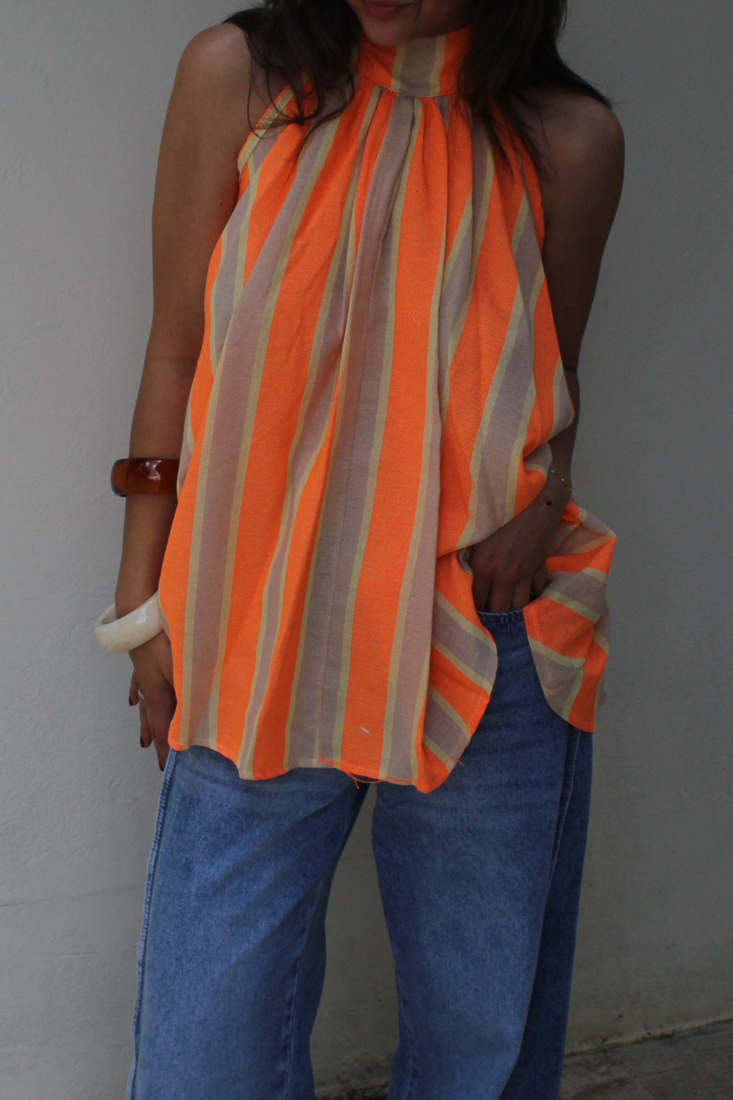 Top beige/orange Rosalie