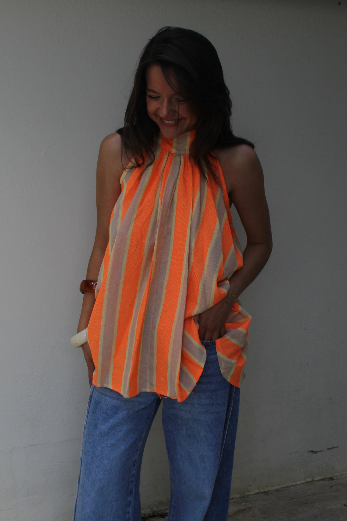 Top beige/orange Rosalie