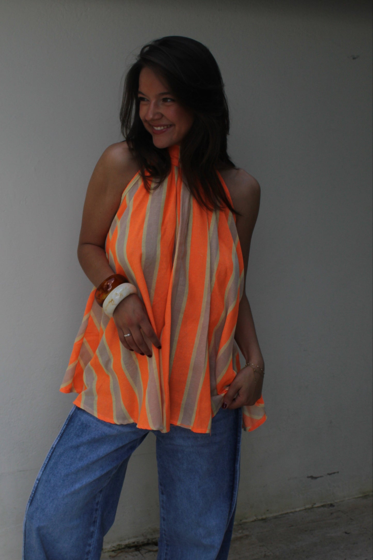 Top beige/orange Rosalie