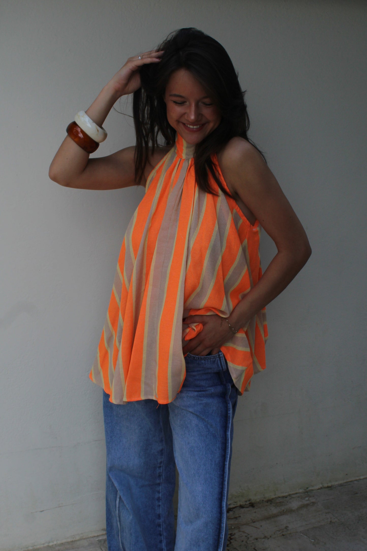 Top beige/orange Rosalie