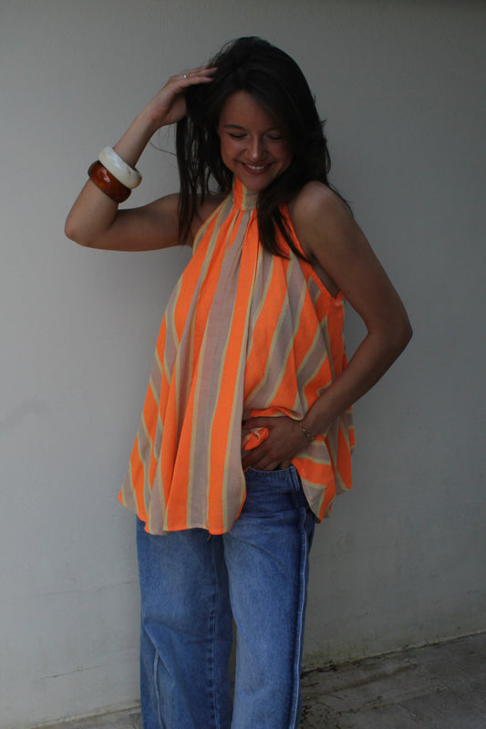 Top beige/orange Rosalie