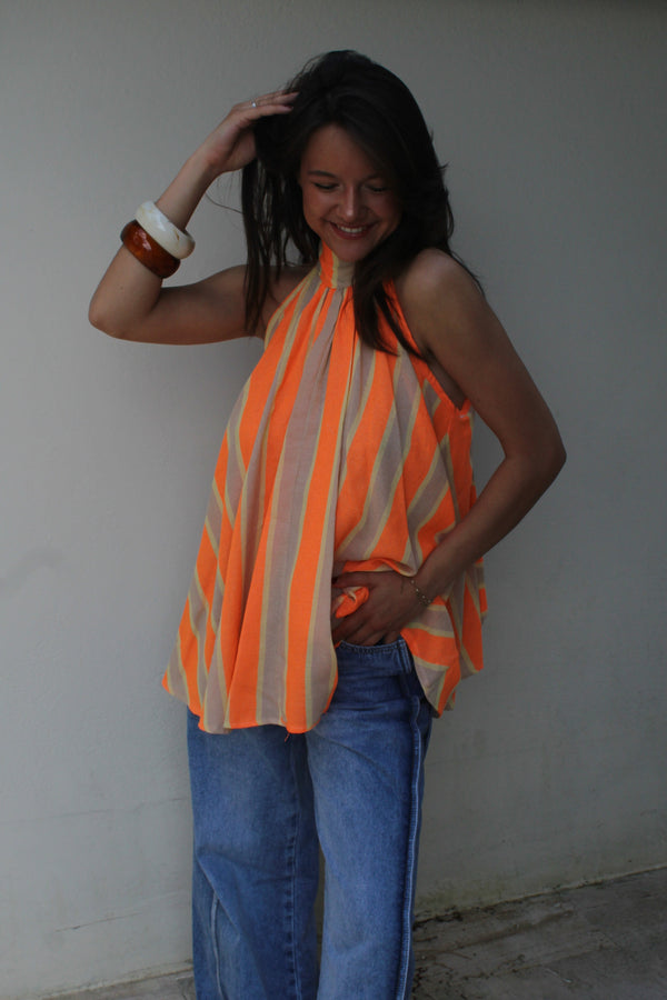 Top beige/orange Rosalie