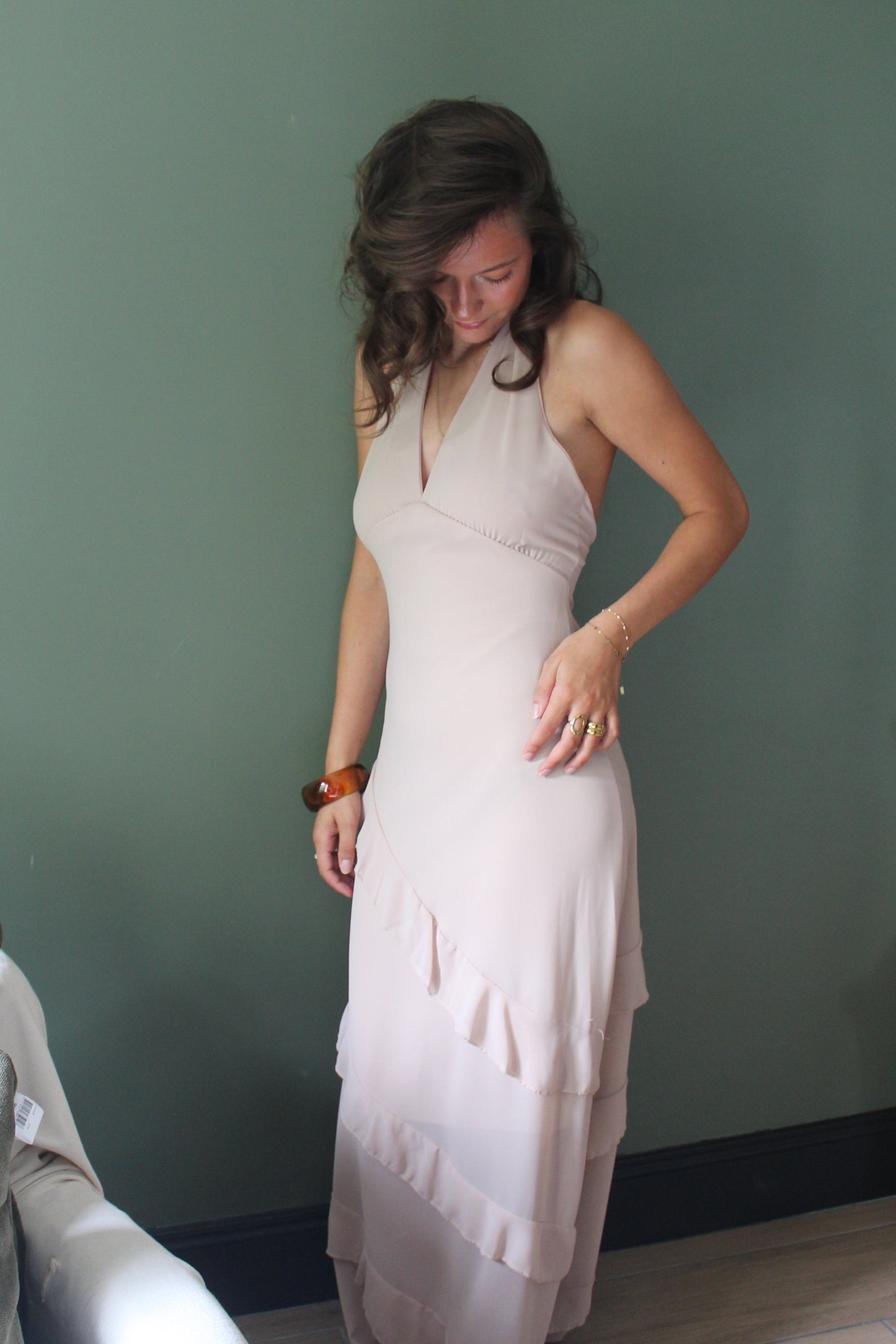 Robe beige Lina