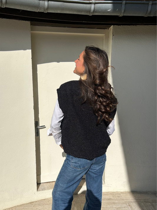 Gilet sans manche noir Nona