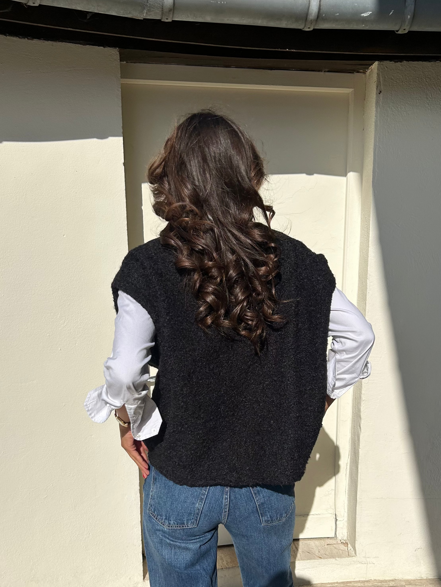 Gilet sans manche noir Nona