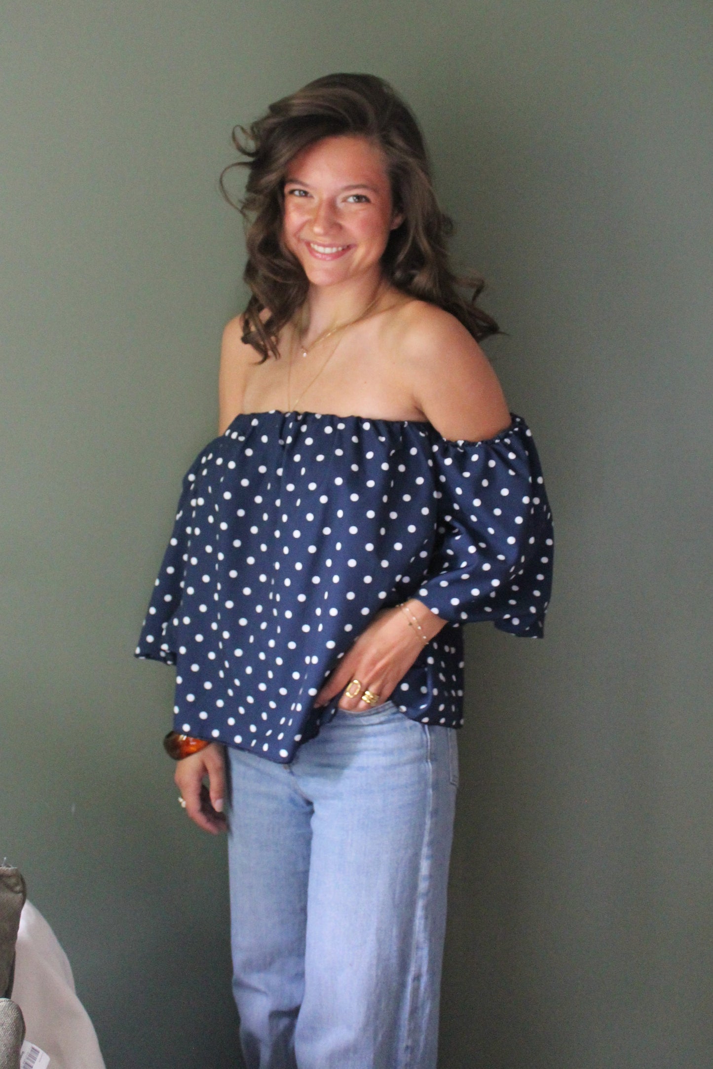 Top bleu marine Zoé