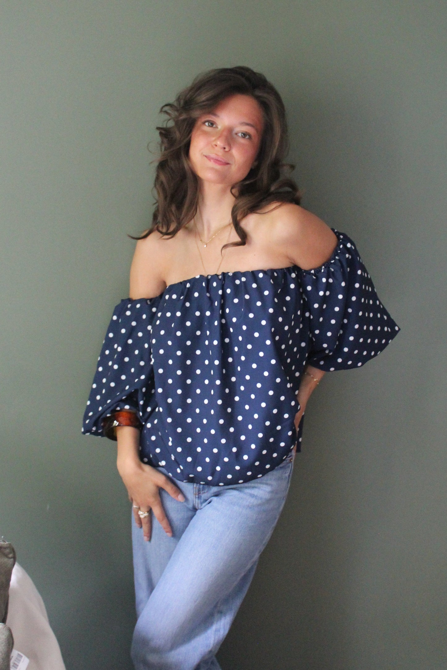 Top bleu marine Zoé