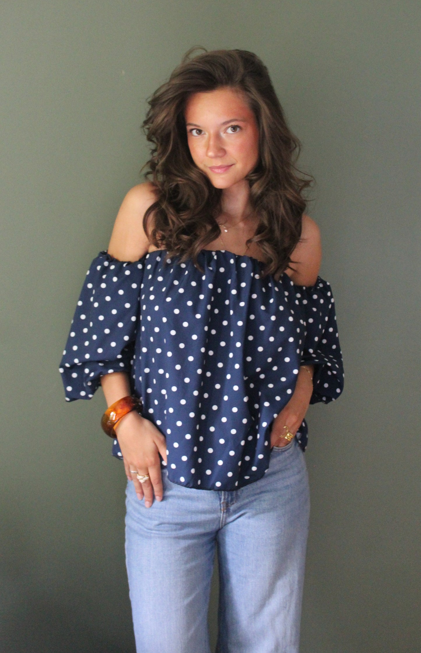 Top bleu marine Zoé