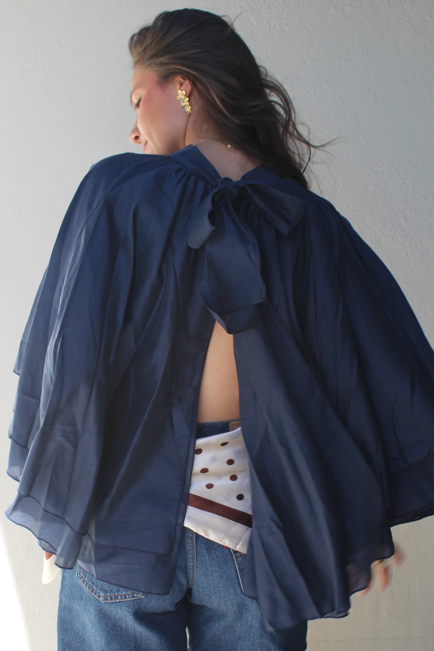 Top bleu marine Elina