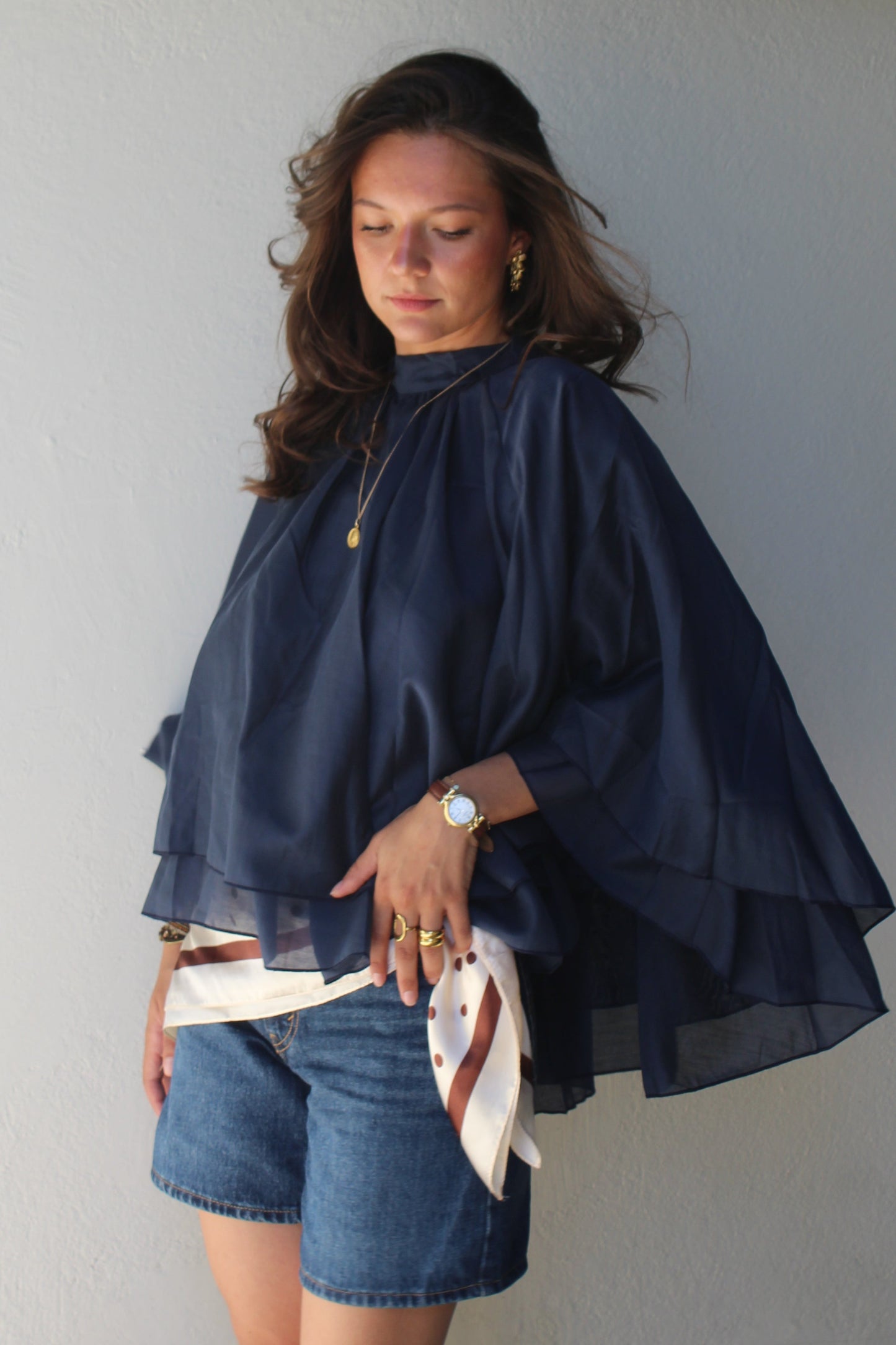 Top bleu marine Elina