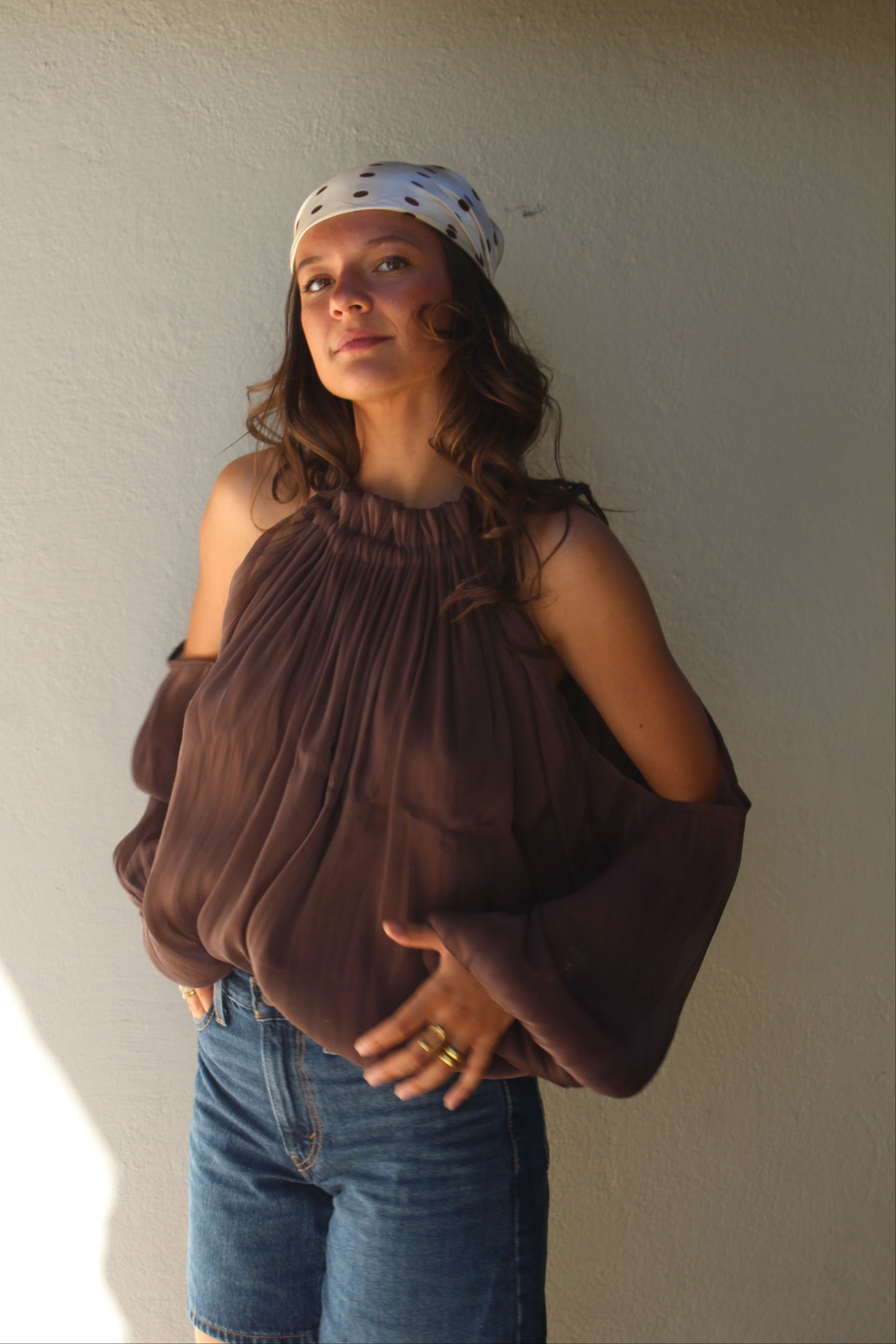 Top marron Livia