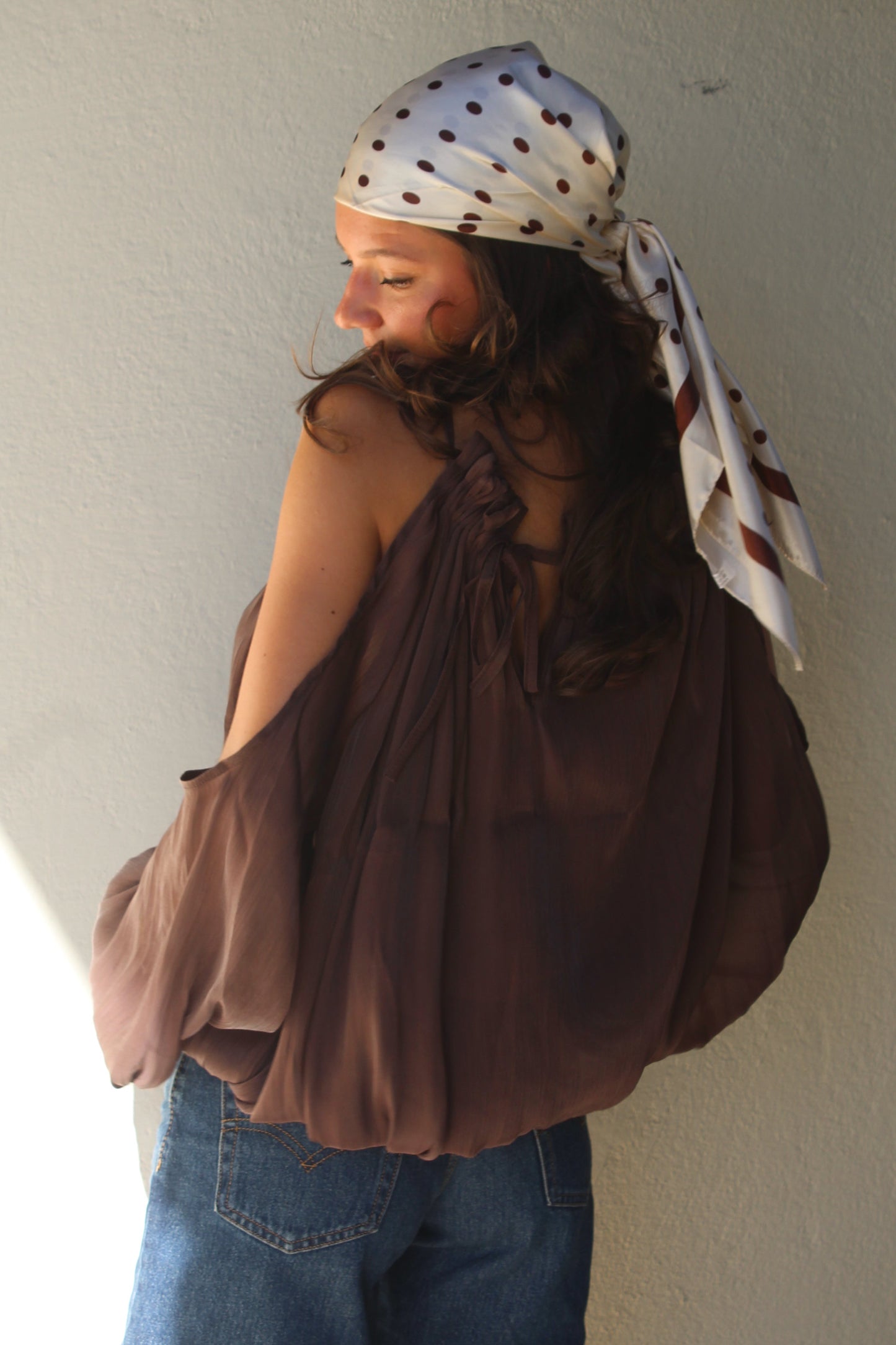 Top marron Livia