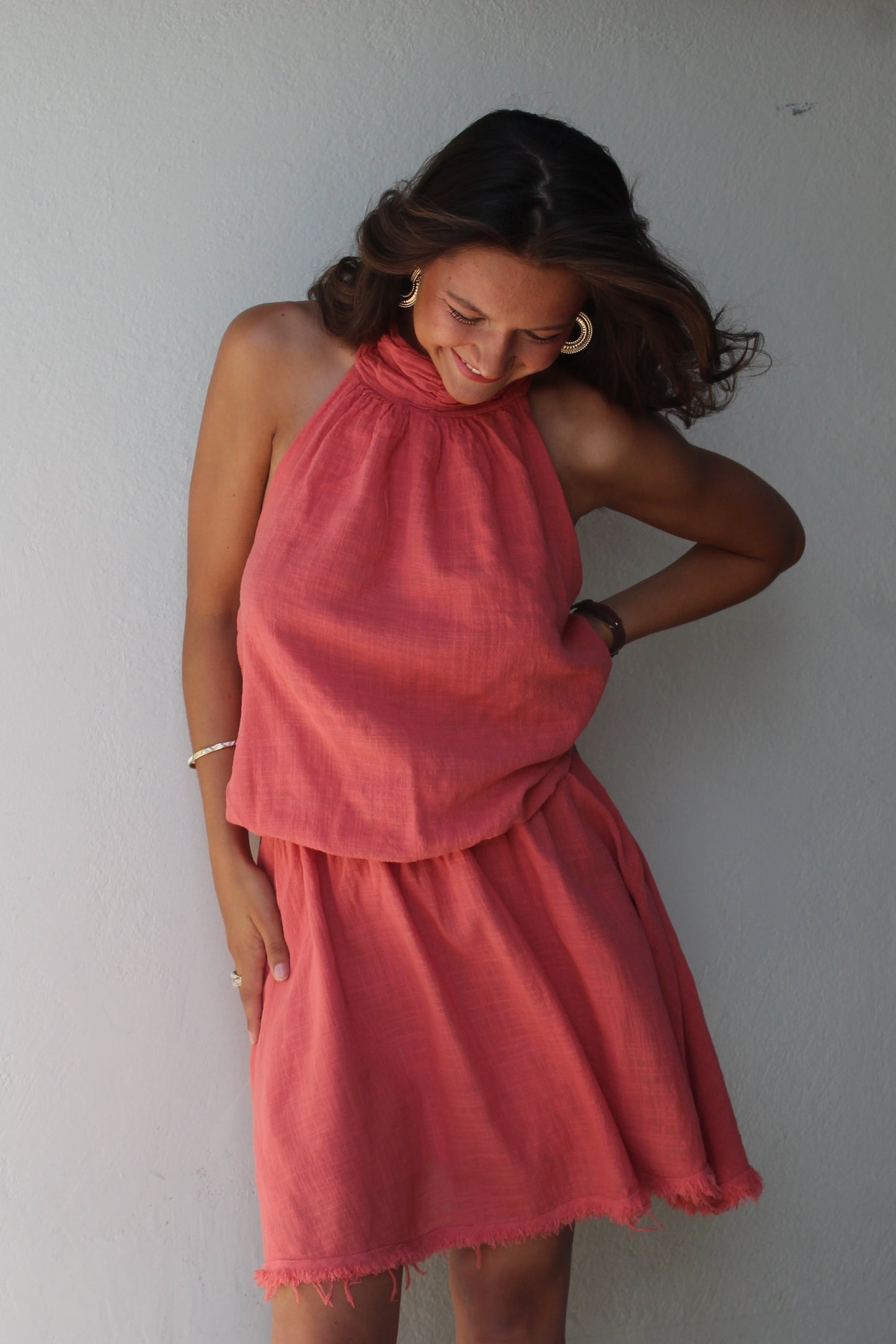 Robe corail Élise