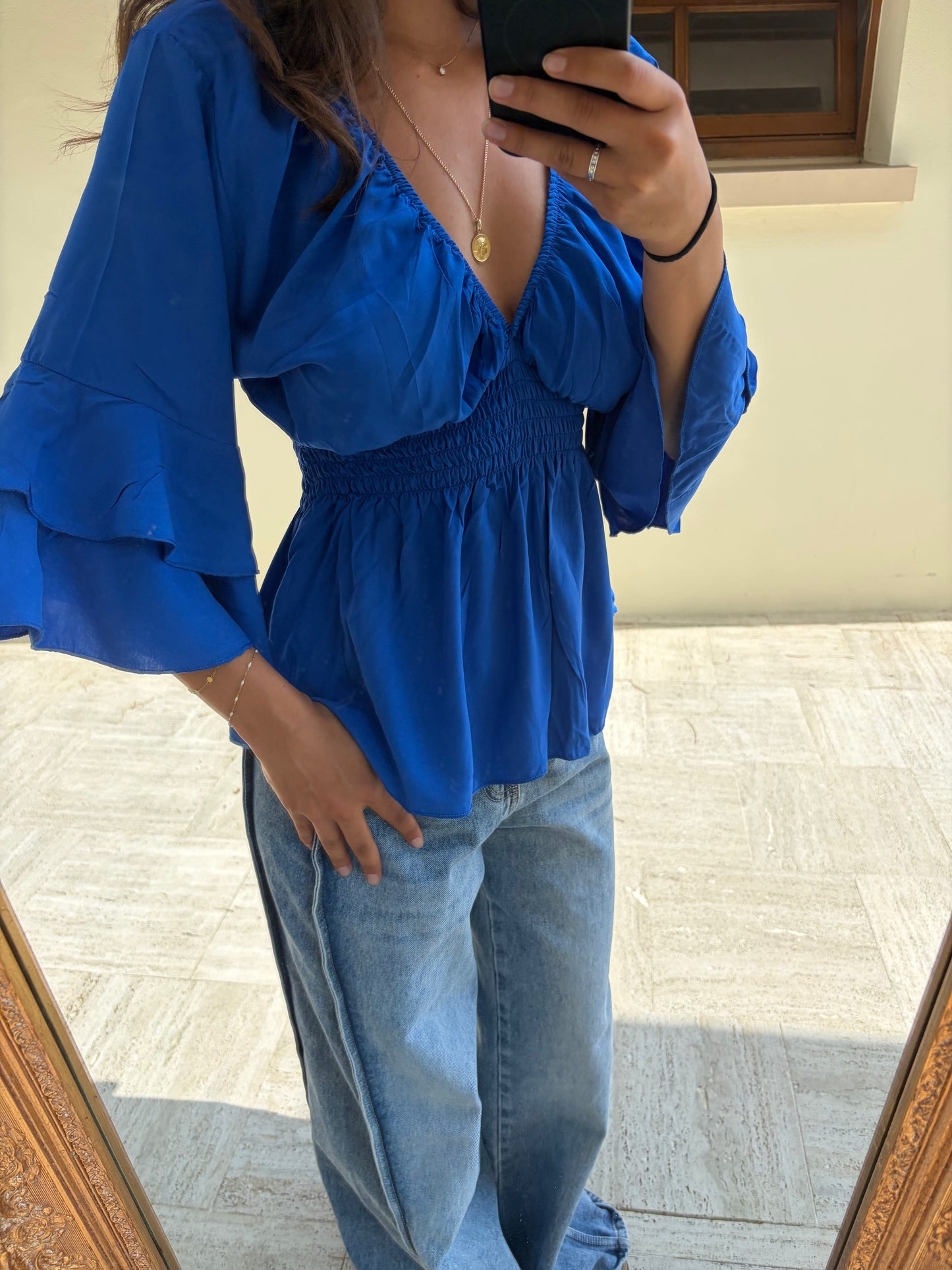 Top bleu Ella