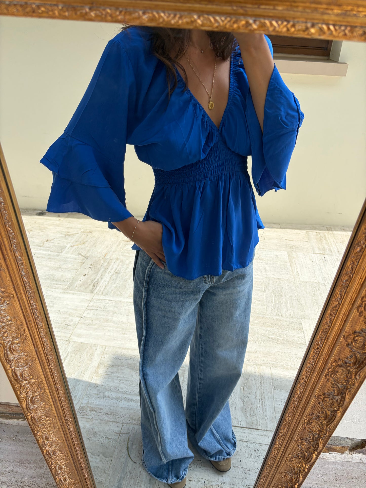 Top bleu Ella