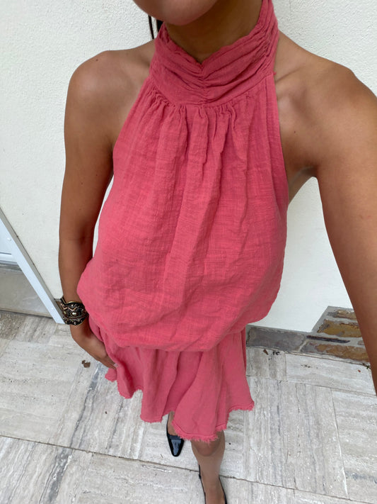 Robe corail Élise
