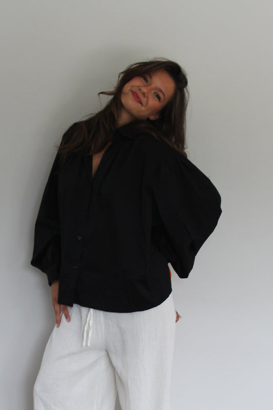 Chemise noire Aurore